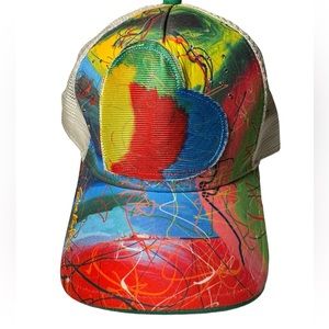 Steve Kaufman Artist Andy Warhol Assistant Heart Women’s OS Baseball Hat RARE